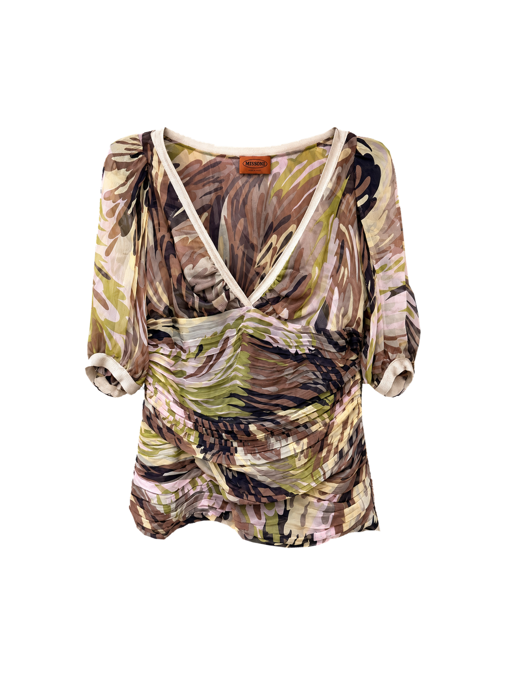 MISSONI Fall/Winter 2005 Runway printed silk blouse