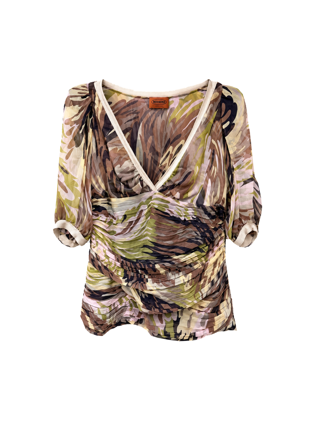 MISSONI Fall/Winter 2005 Runway printed silk blouse