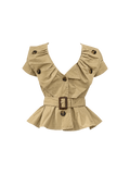 DIOR Spring/Summer 2010 Runway khaki belted short-sleeve trench top