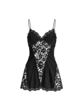 Dolce & Gabbana black silk and lace bias-cut camisole top