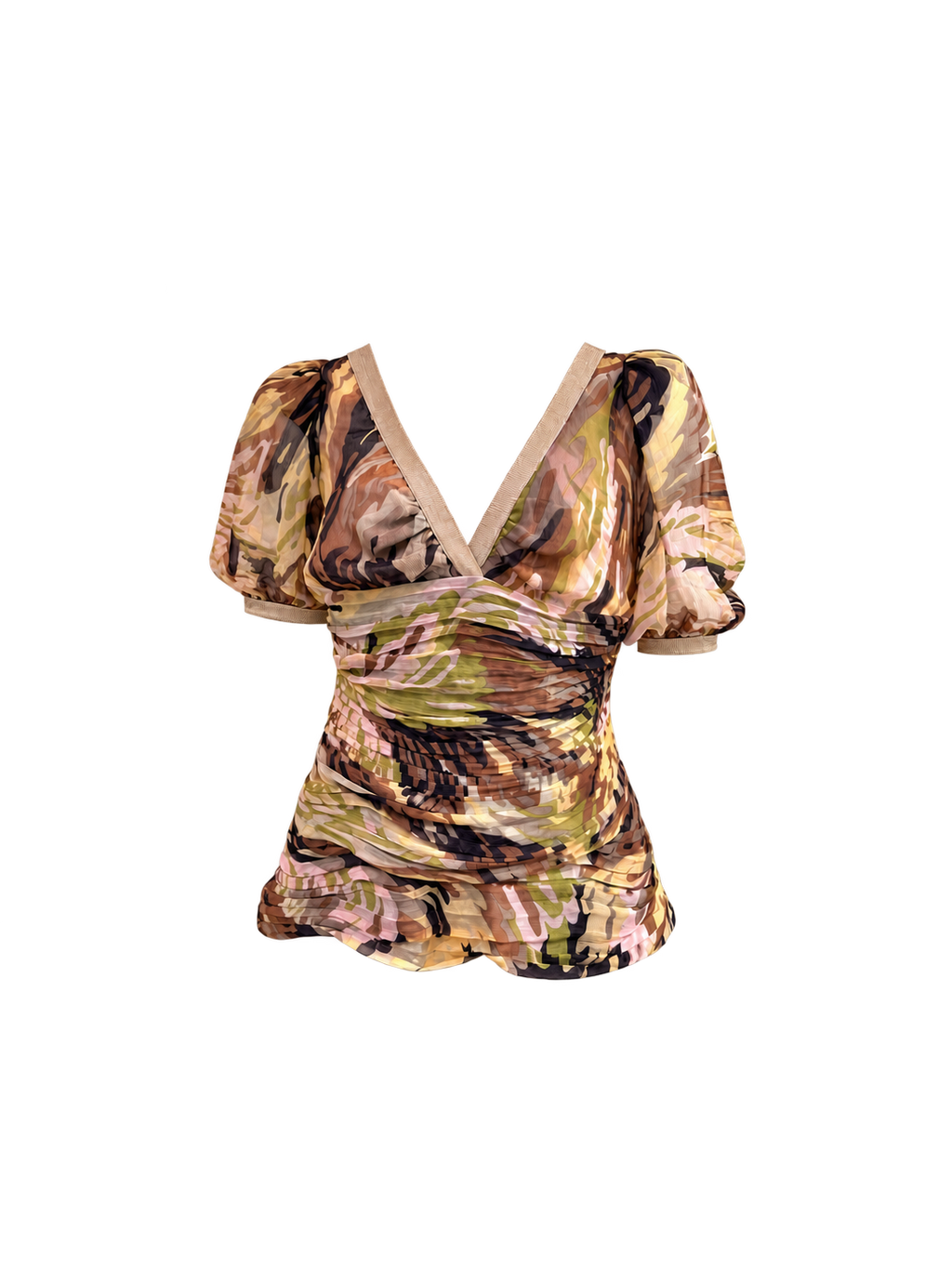 MISSONI Fall/Winter 2005 Runway printed silk blouse