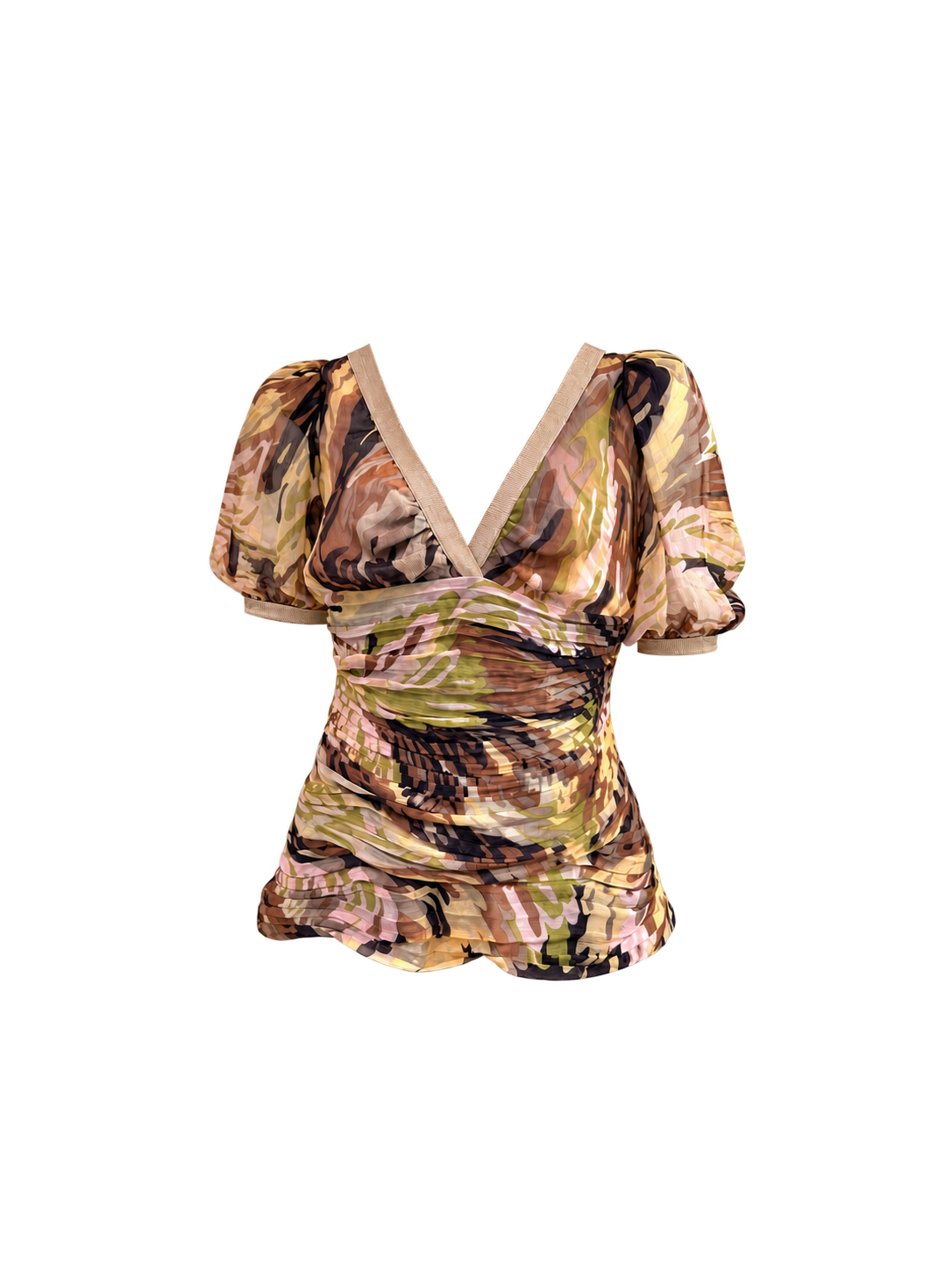 MISSONI Fall/Winter 2005 Runway printed silk blouse