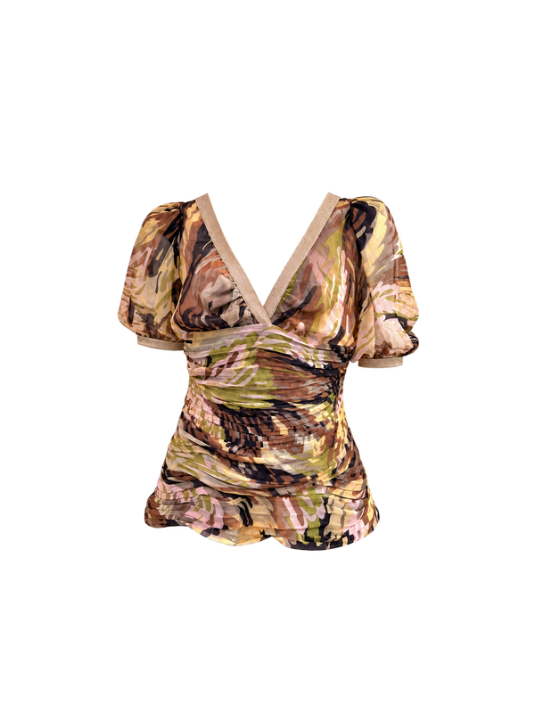 MISSONI Fall/Winter 2005 Runway printed silk blouse