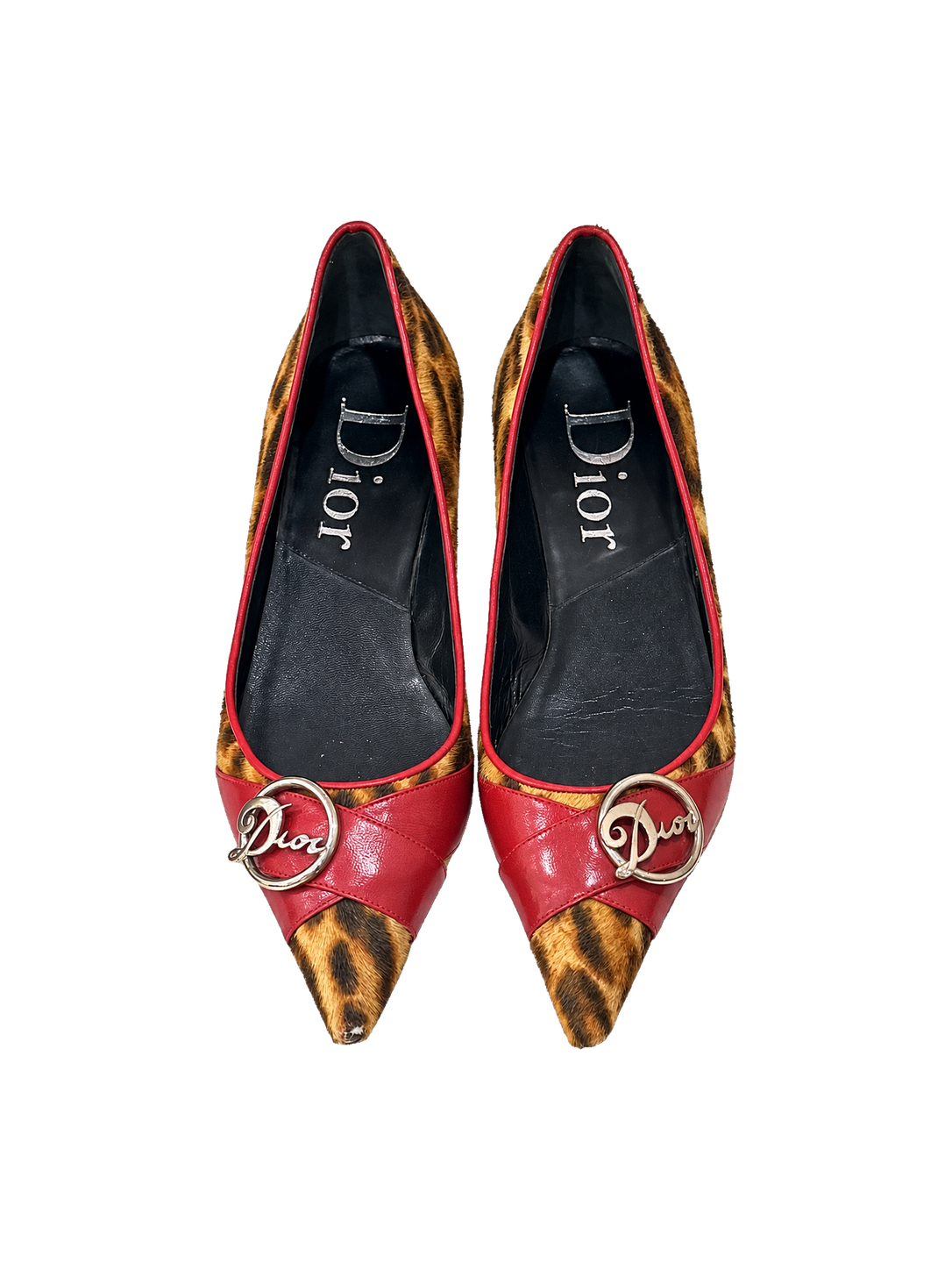 Dior Fall/Winter 2004 I Love Dior Leopard & Red Leather Flats