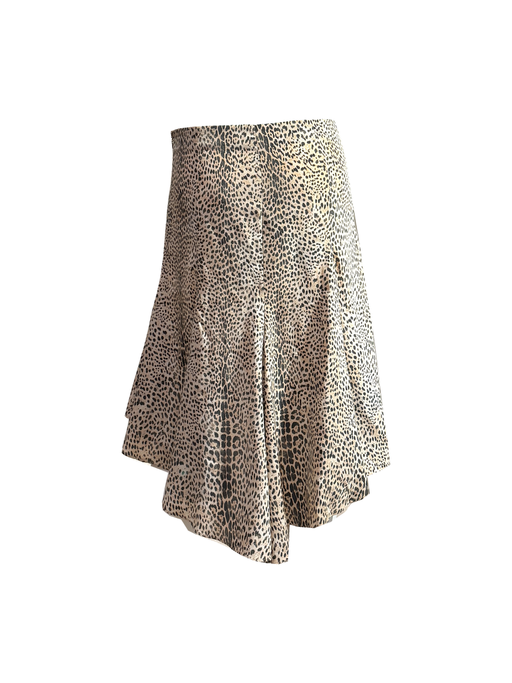 ROBERTO CAVALLI Leopard Print High-Low Fishtail Skirt