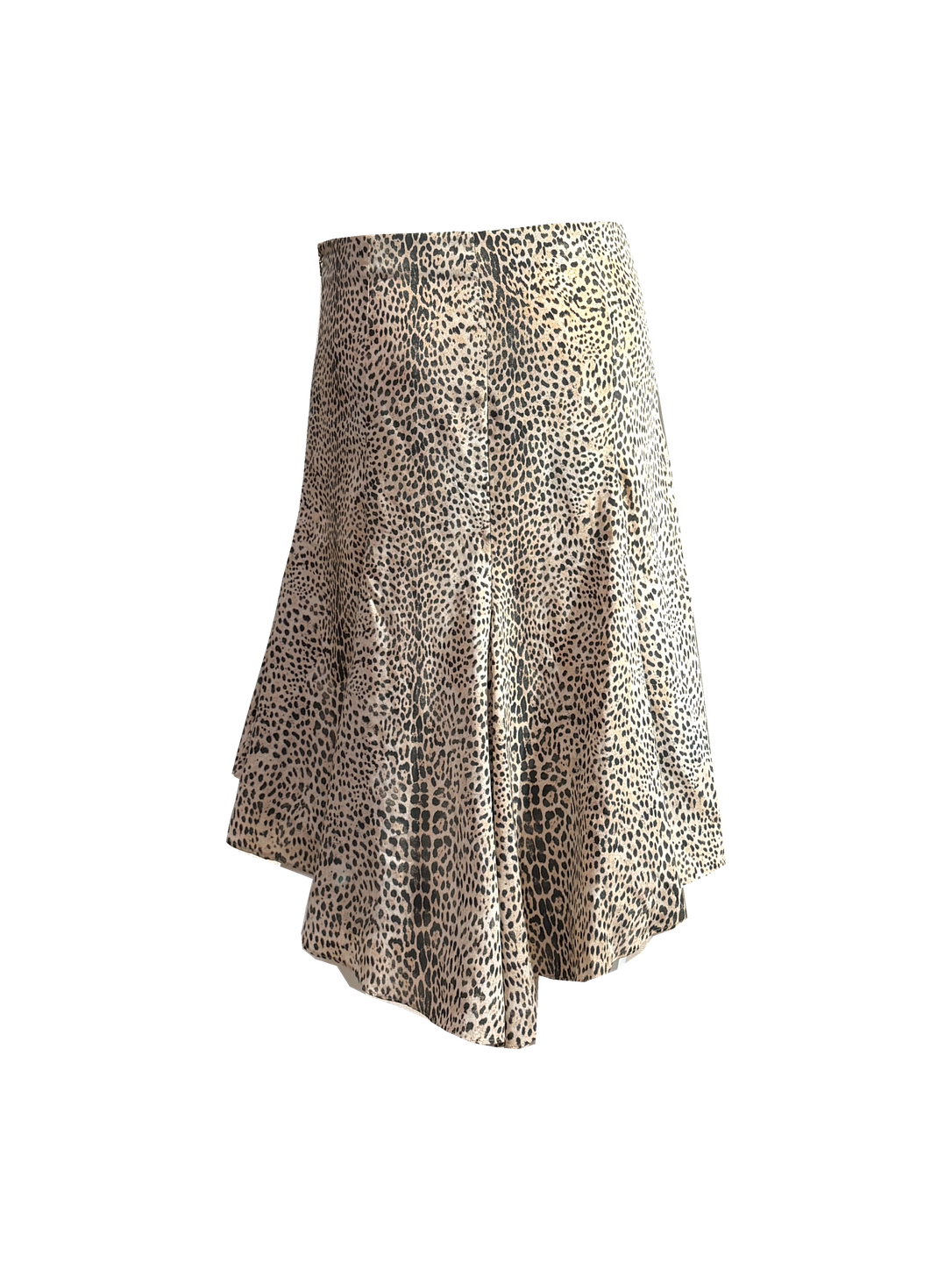 ROBERTO CAVALLI Leopard Print High-Low Fishtail Skirt