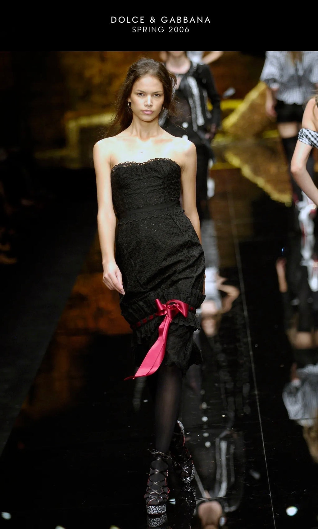 DOLCE & GABBANA Spring 2006 Runway black lace dress