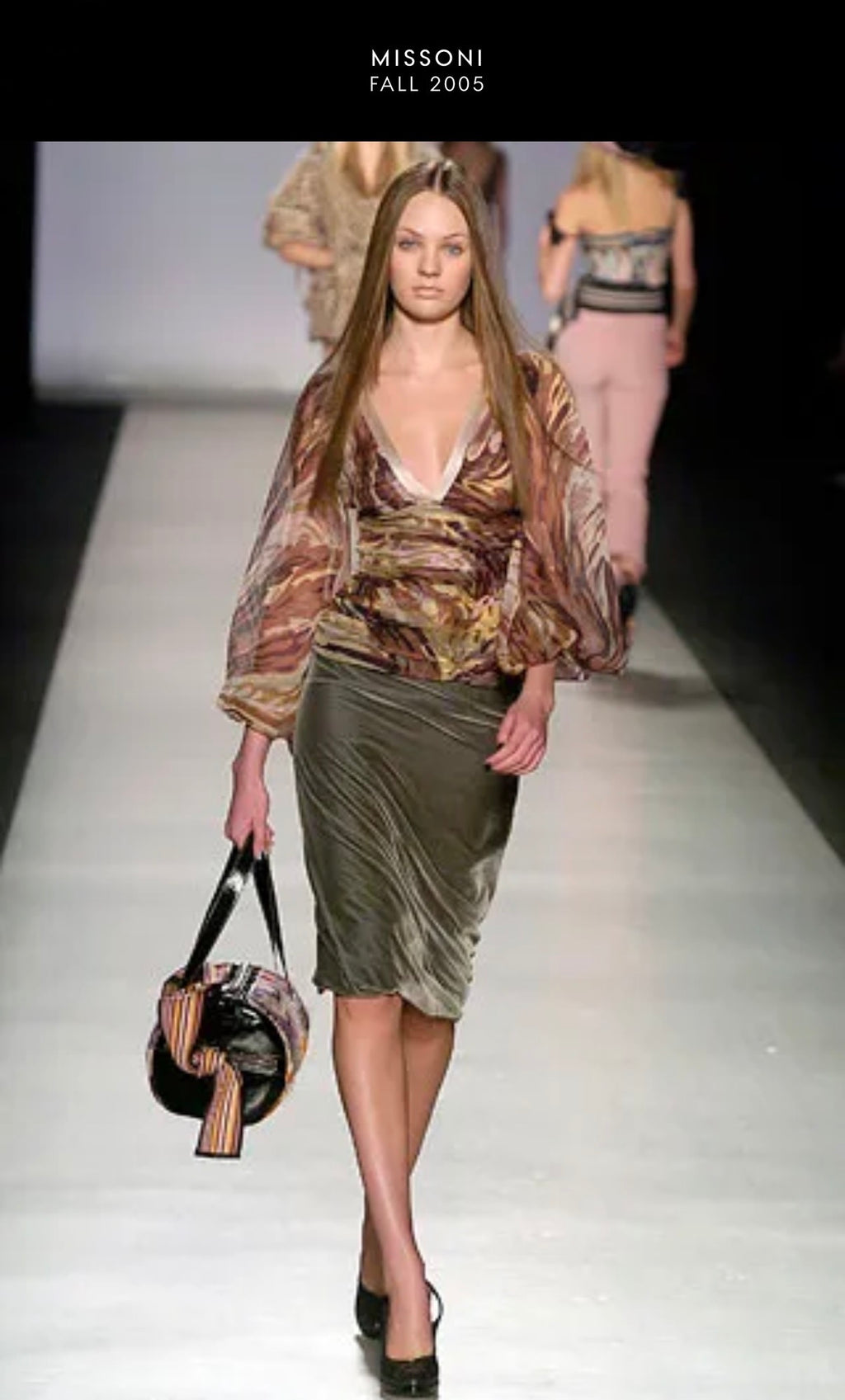 MISSONI Fall/Winter 2005 Runway printed silk blouse