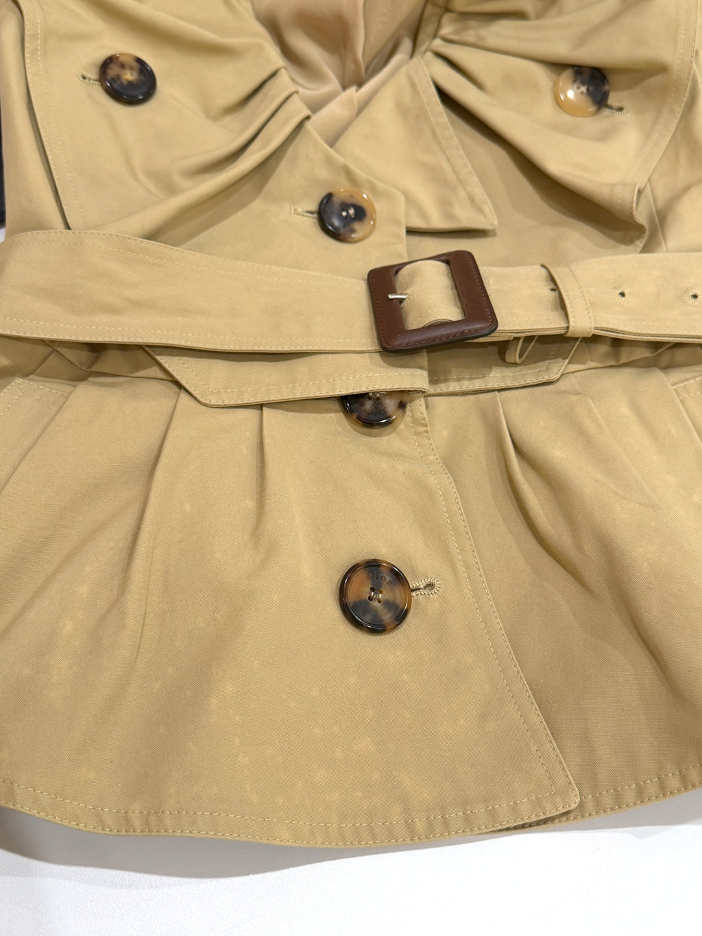 DIOR Spring/Summer 2010 Runway khaki belted short-sleeve trench top