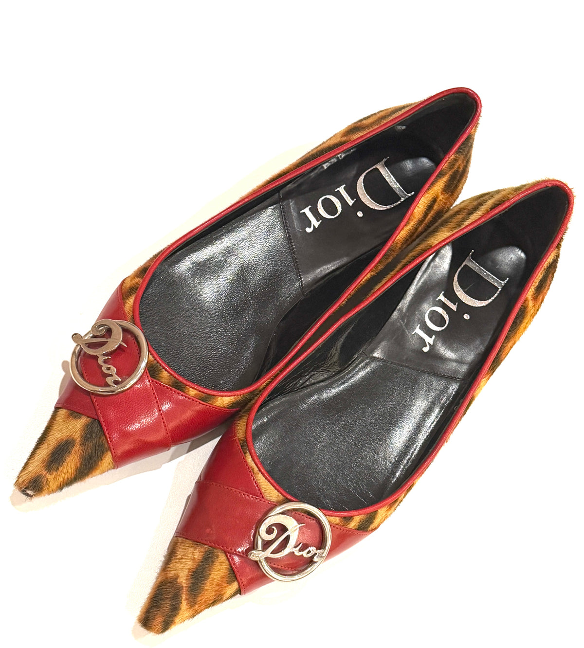 Dior Fall/Winter 2004 I Love Dior Leopard & Red Leather Flats