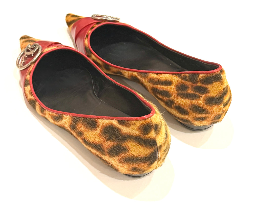 Dior Fall/Winter 2004 I Love Dior Leopard & Red Leather Flats